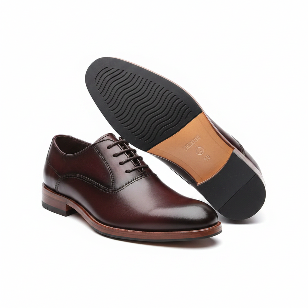 Men's Gentle Oxford Derby Shoes – Dark Brown