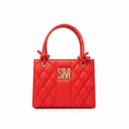 SM Quilted Mini Tote Red - White Background Studio Shot