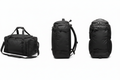 Black Waterproof Travel Gym Bag – 3 Views Combined