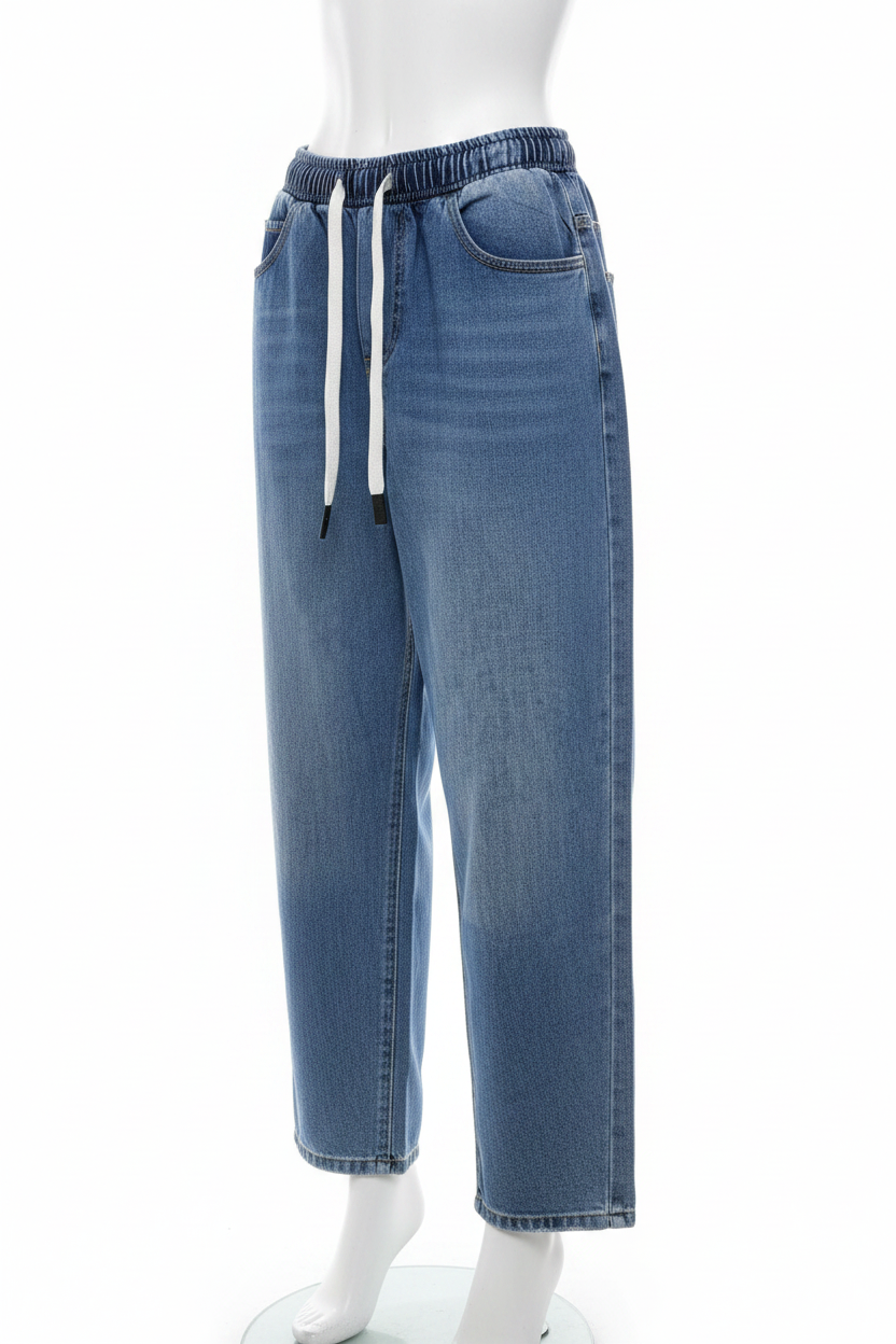 Free Size Baggy Denim Jeans on mannequin