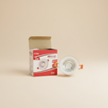 Neelux NL3006 6W LED downlight with box - cream background
