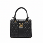 SM Quilted Mini Tote Black - White Background Studio Shot