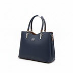 Ladies PU Leather Tote Handbag - White Background