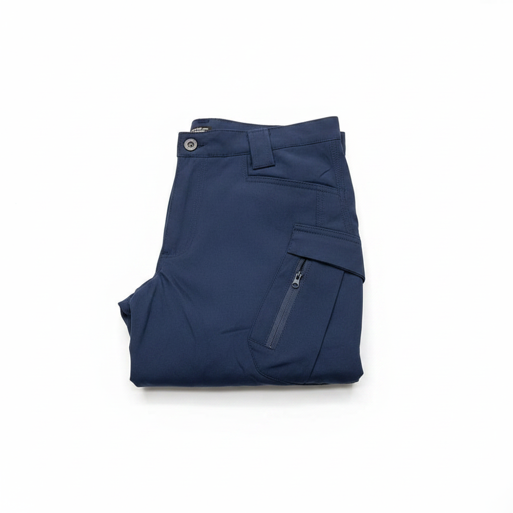 Navy Tactical Cargo Pants - White Background