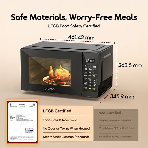 Oraimo InfiWave Microwave Oven – 23 Litres | OMO-521A | LFGB Certified | 80% Noise Reduction