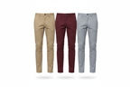 Pack of 3 Chinos - Smooth