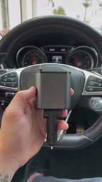 Multi-Port Car Charger | USB-C 3A + Dual USB 2.4A | Voltage Display | Fast Charging