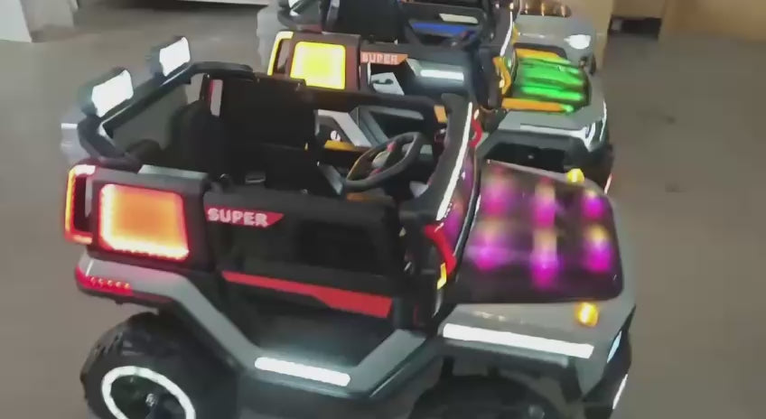 Kids Electric Ride-On Jeep QKX-906 | LED Lights & Music | Ages 1-3 Years | Pink