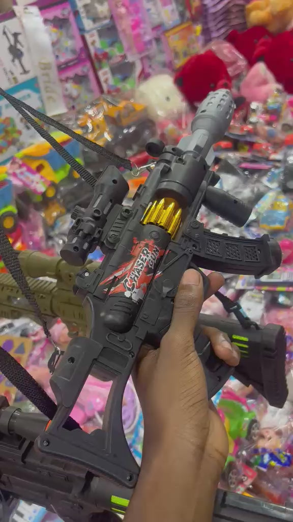 Kids Combat Ranger Toy Rifle | Light & Sound Effects | Scope & Strap | Ages 3+