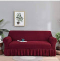 Sofa Cover 3 Seater – Seersucker with Skirt