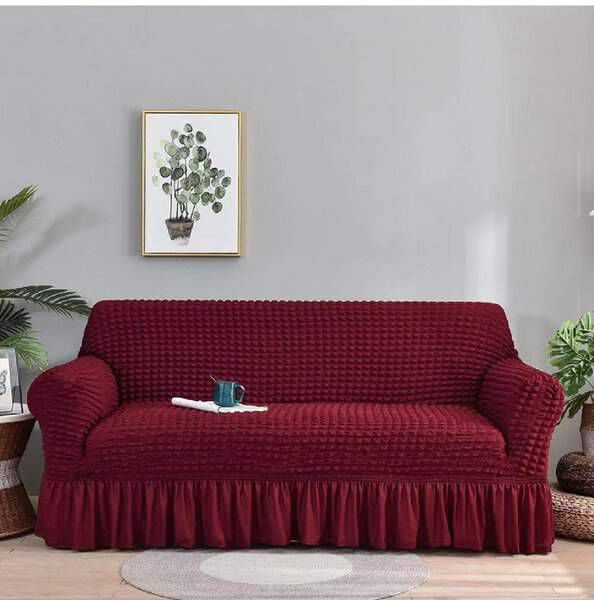Sofa Cover 3 Seater – Seersucker with Skirt